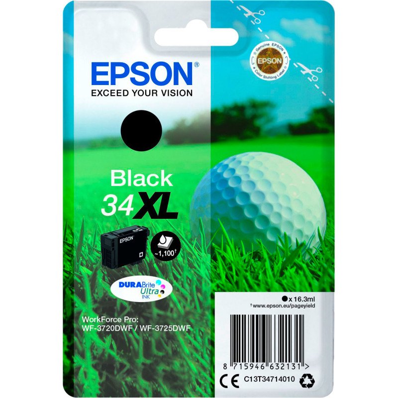 Epson 34XL cartouche haute capacité noire pour imprimante jet d'encre