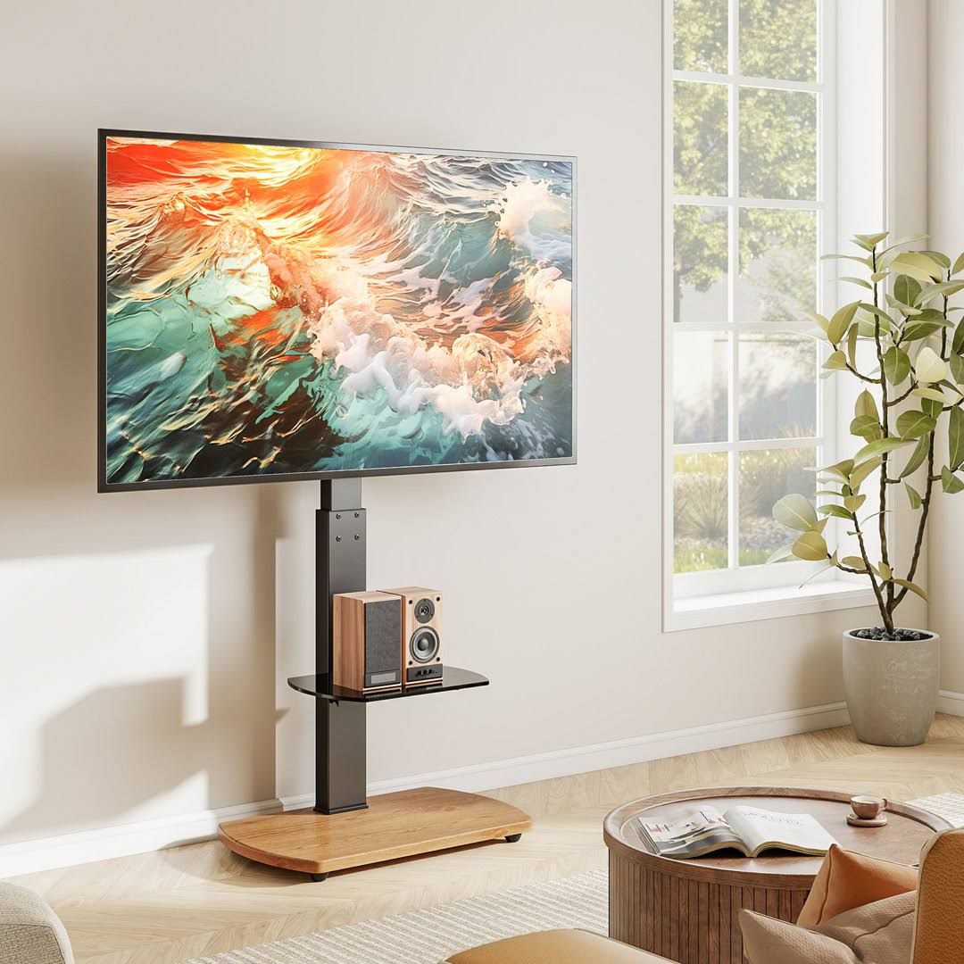 17 Stories Oak/Black Ainoah TV Stand with Storage