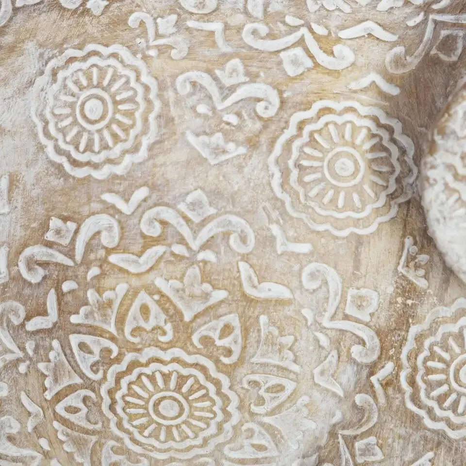 Atmosphera Olifanten dierenbeeldje - beige Mandala - 19 x 10 x 15 cm