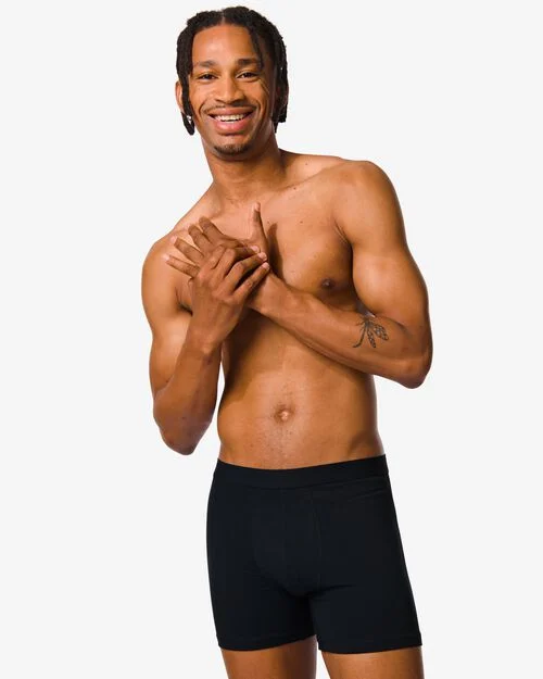 3 boxers homme modèle long bleu