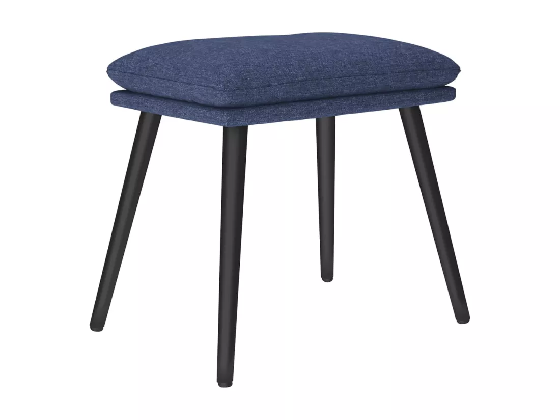 Repose-pied Bleu 45x29,5x35 cm Tissu