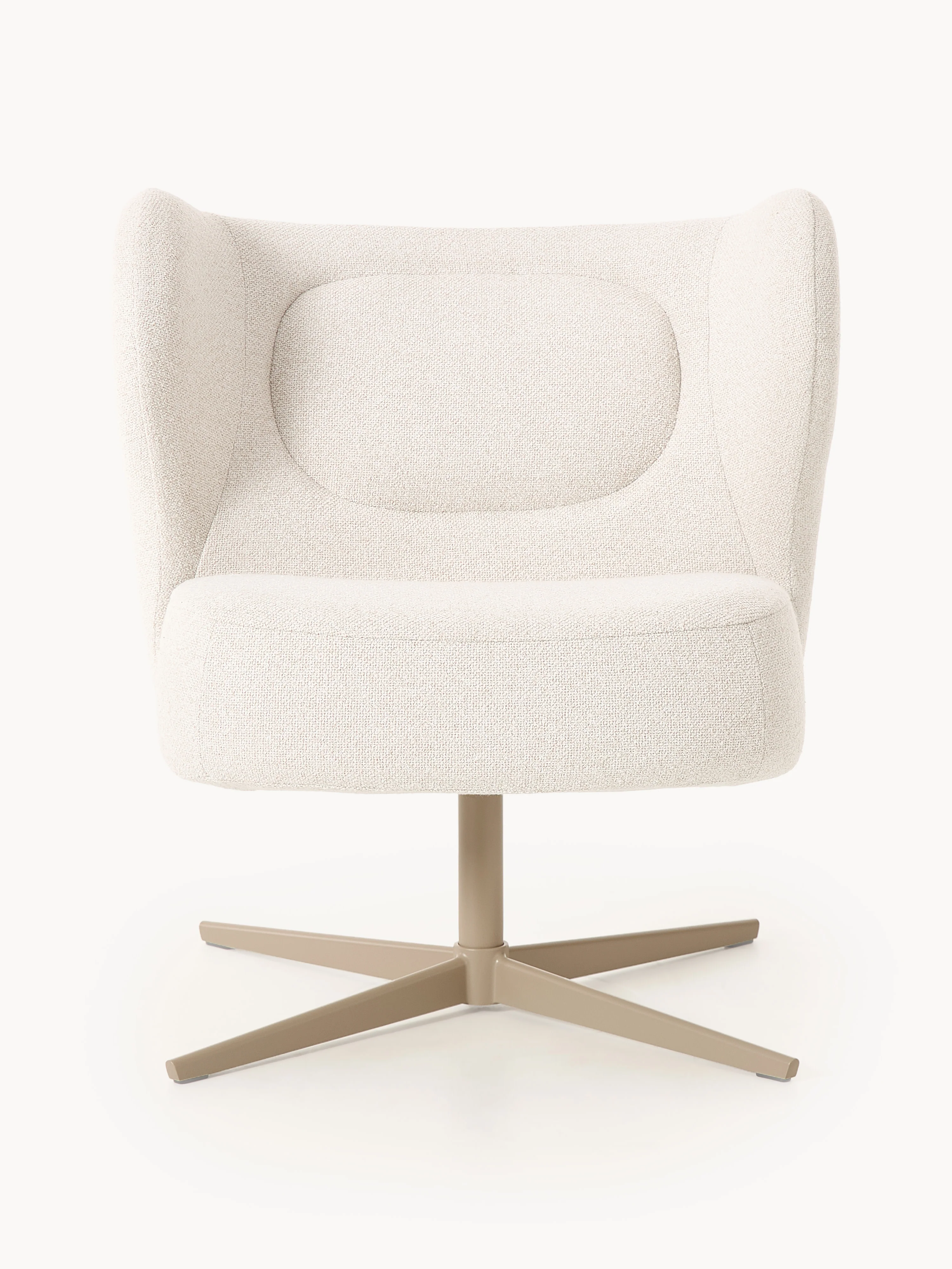Bouclé draaibare loungefauteuil Ines