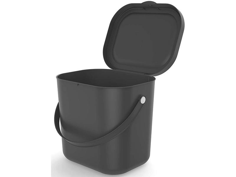 Rotho Recyclingbehälter Albula 6 l, Anthrazit Recyclingsystem in der Farbe Anthrazit