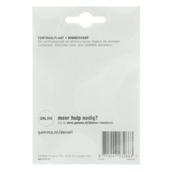 GAMMA Denali Centraalplaat Dimmer Wit