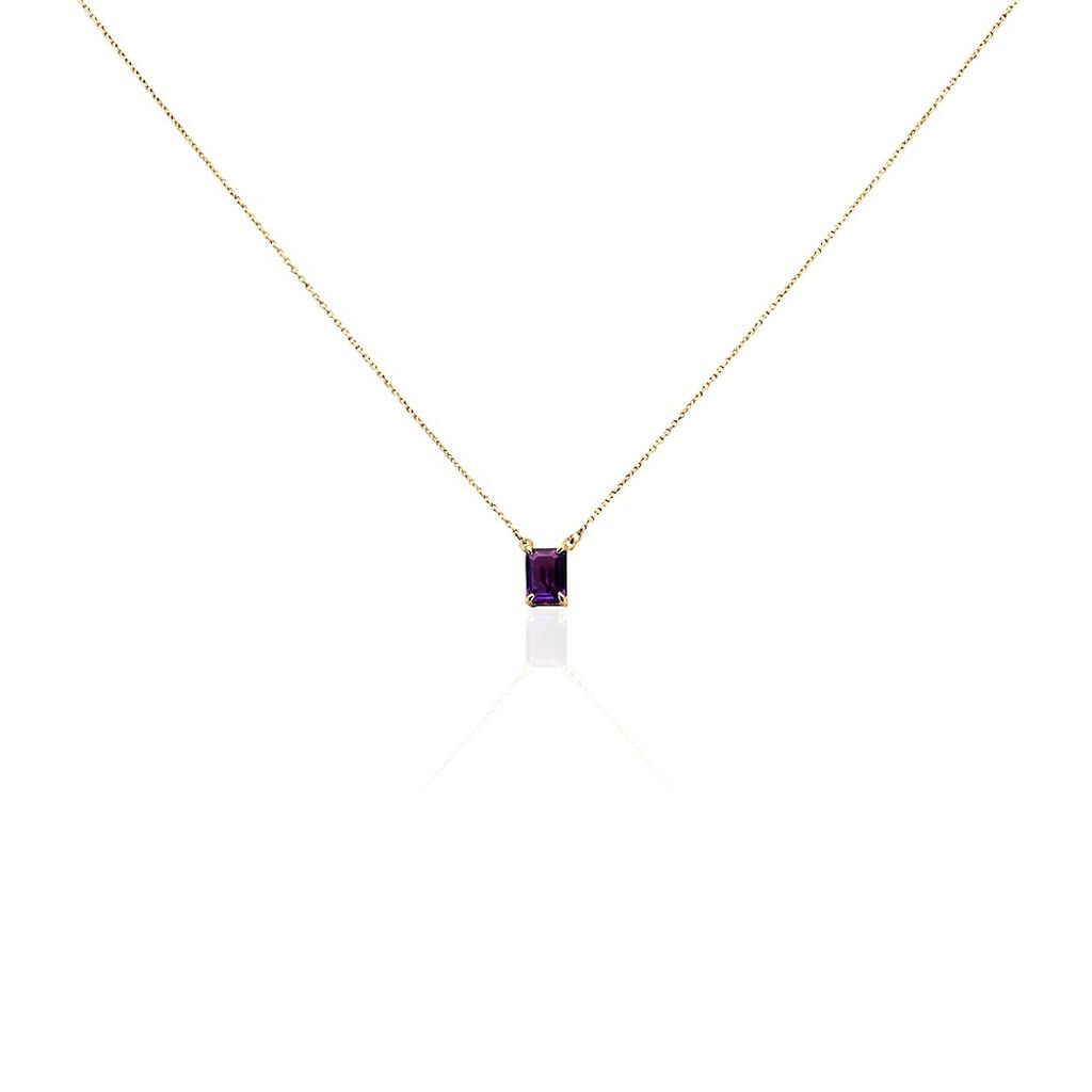 Collier Nottingham Or Jaune Améthyste