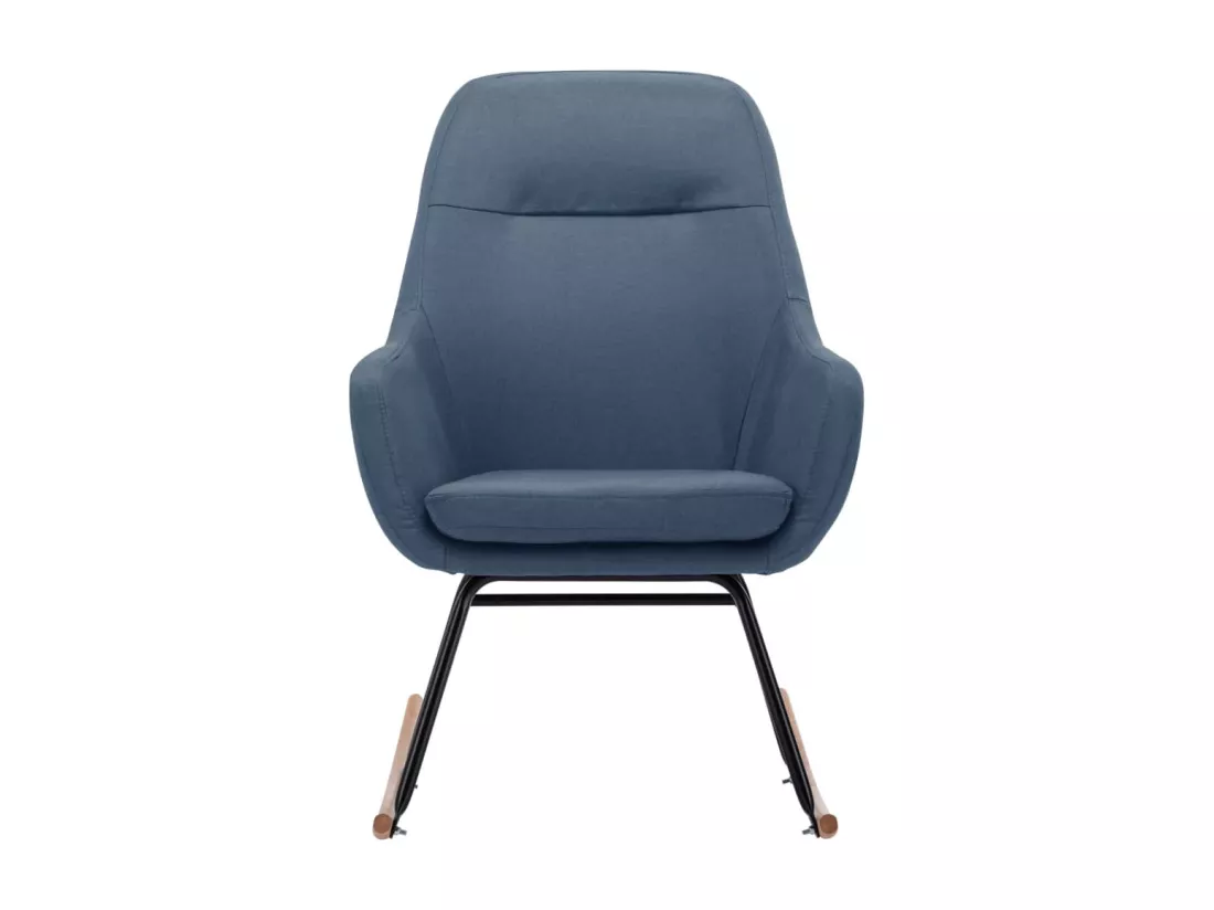 Chaise à bascule Bleu Tissu