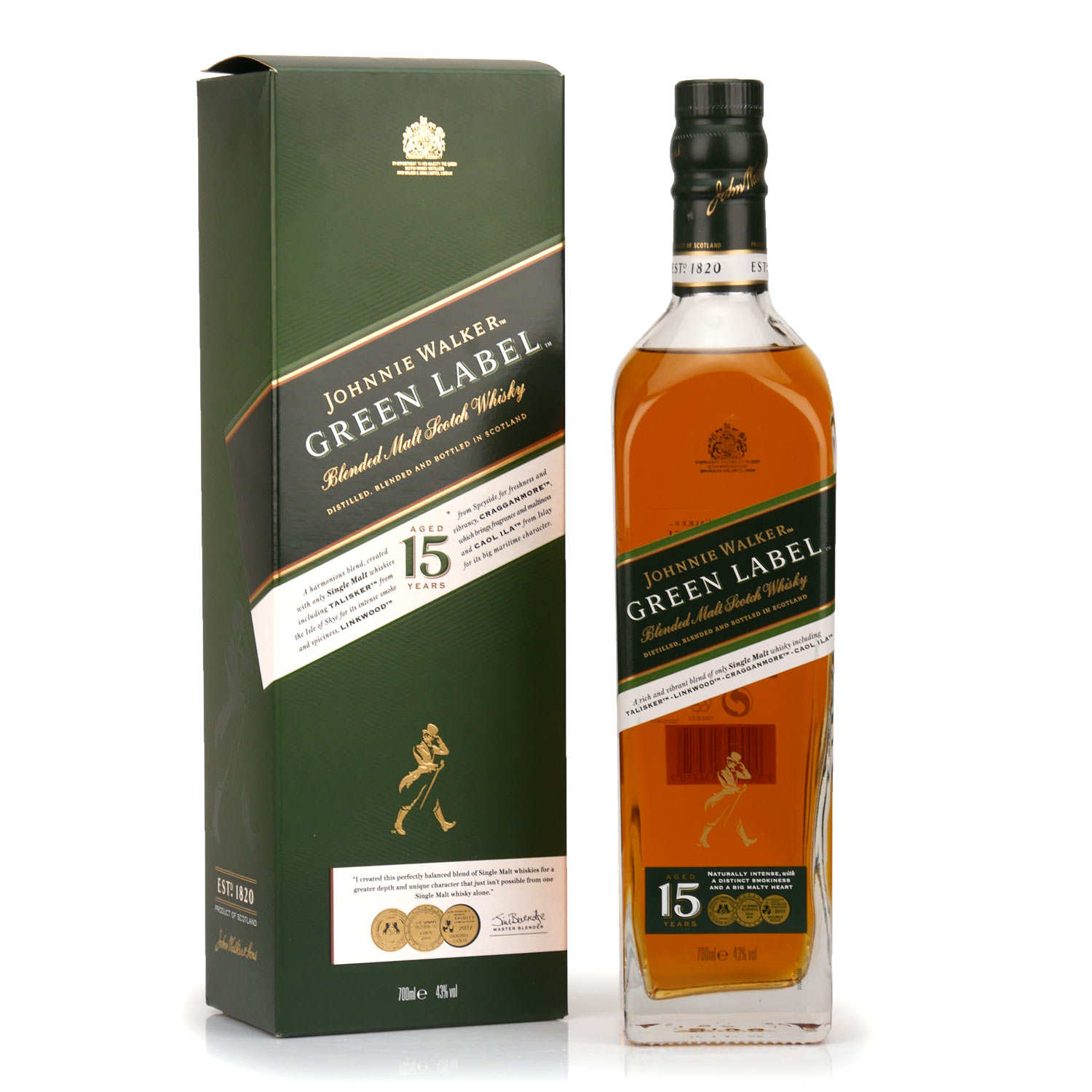 Whisky Johnnie Walker 15 ans Green Label 43%
