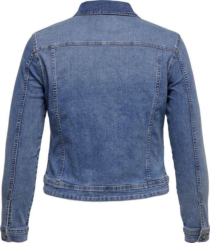 ONLY CARMAKOMA - Denim Jas - Light Was - Lange Mouwen - Knoopsluiting