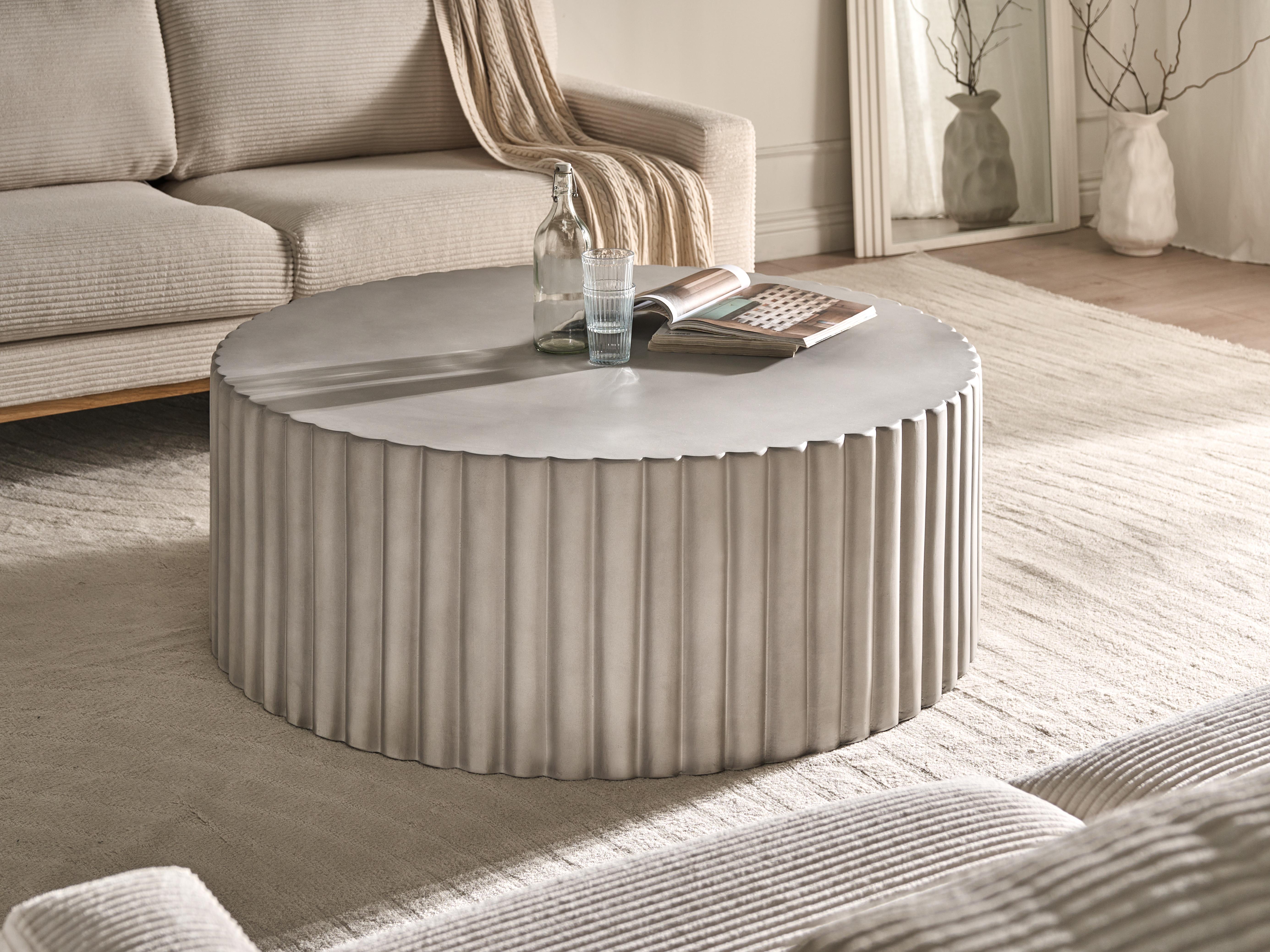 Salontafel POZZA 117 cm 117 cm Grijs