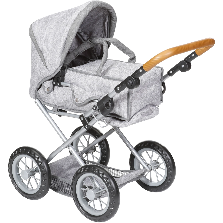 knorr toys® Puppenwagen Ruby - stone brown grau