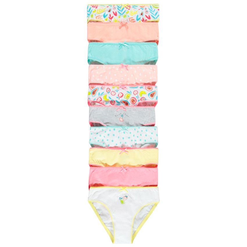 Lot de 10 culottes pour fille - Blanc