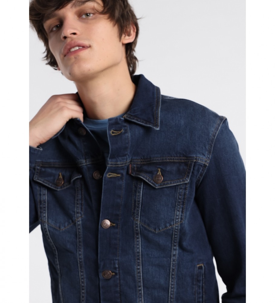 Jaqueta jeans azul marinho Six Valves