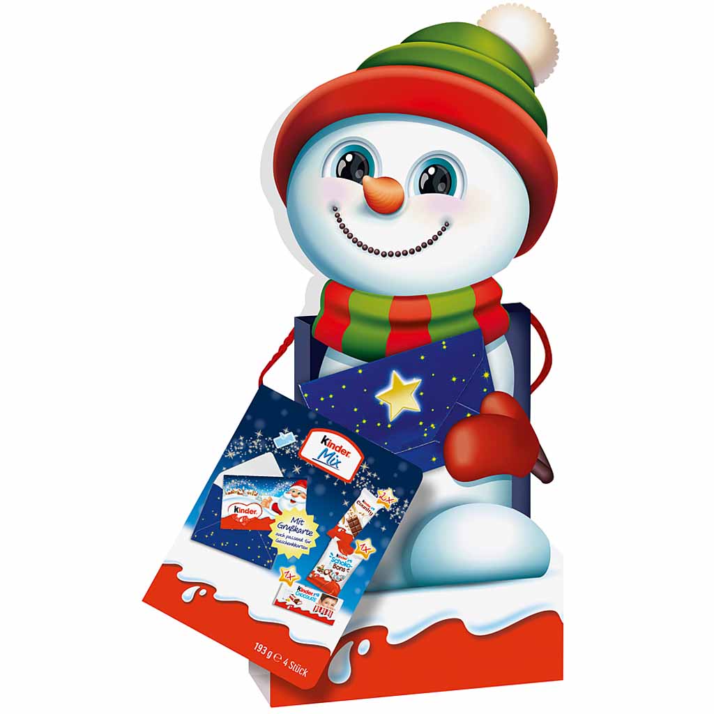 Kinder Mix Weihnachts-Tüte Schneemann 193g MHD:20.4.25