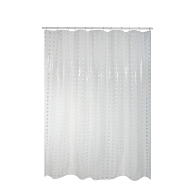 (180x200cm) Bristol Anti-Schimmel Duschvorhang Wasserdicht / Anti-Bakteriell (149214) - Weiss
