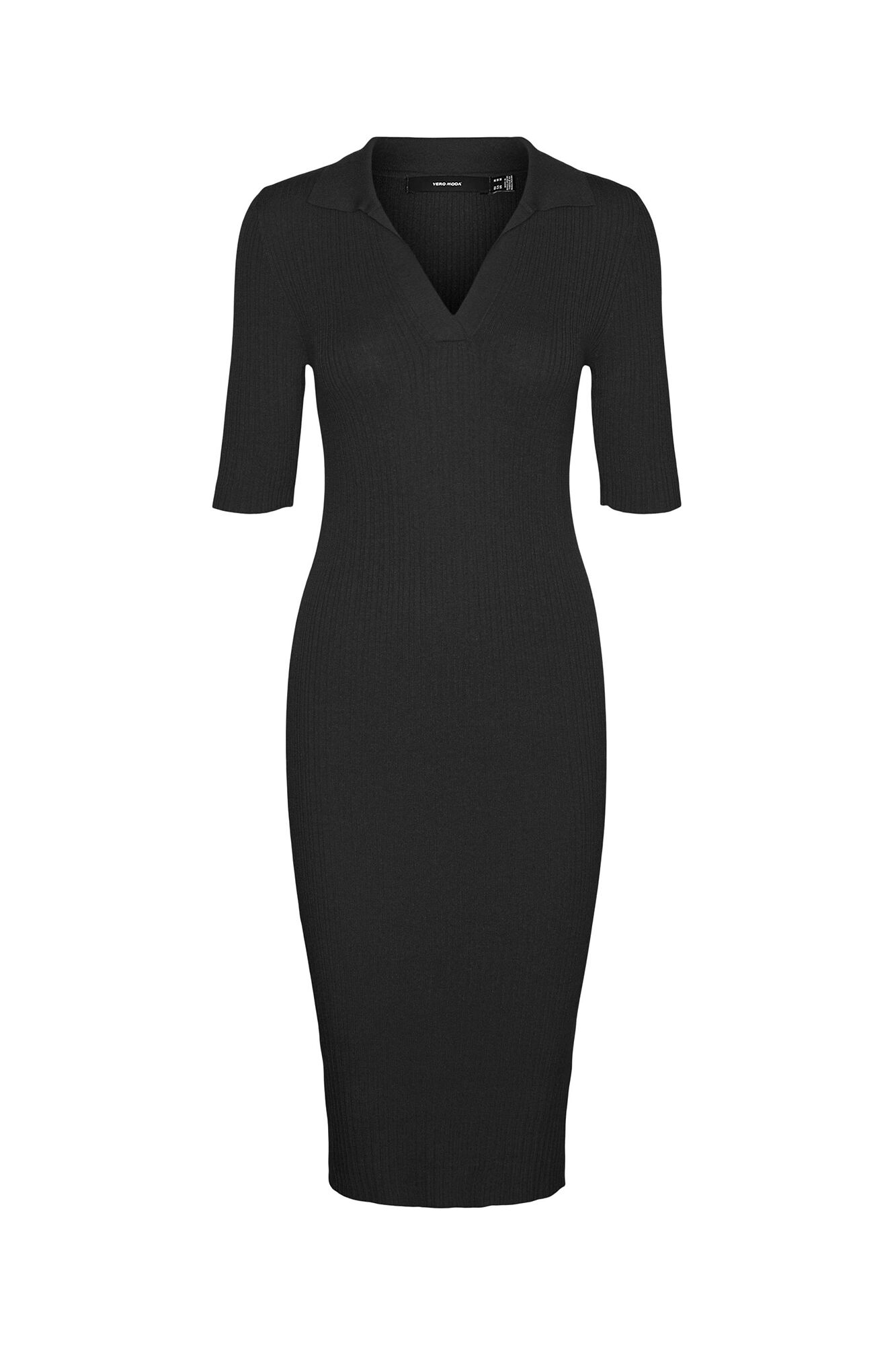 Vestido polo midi - Preto
