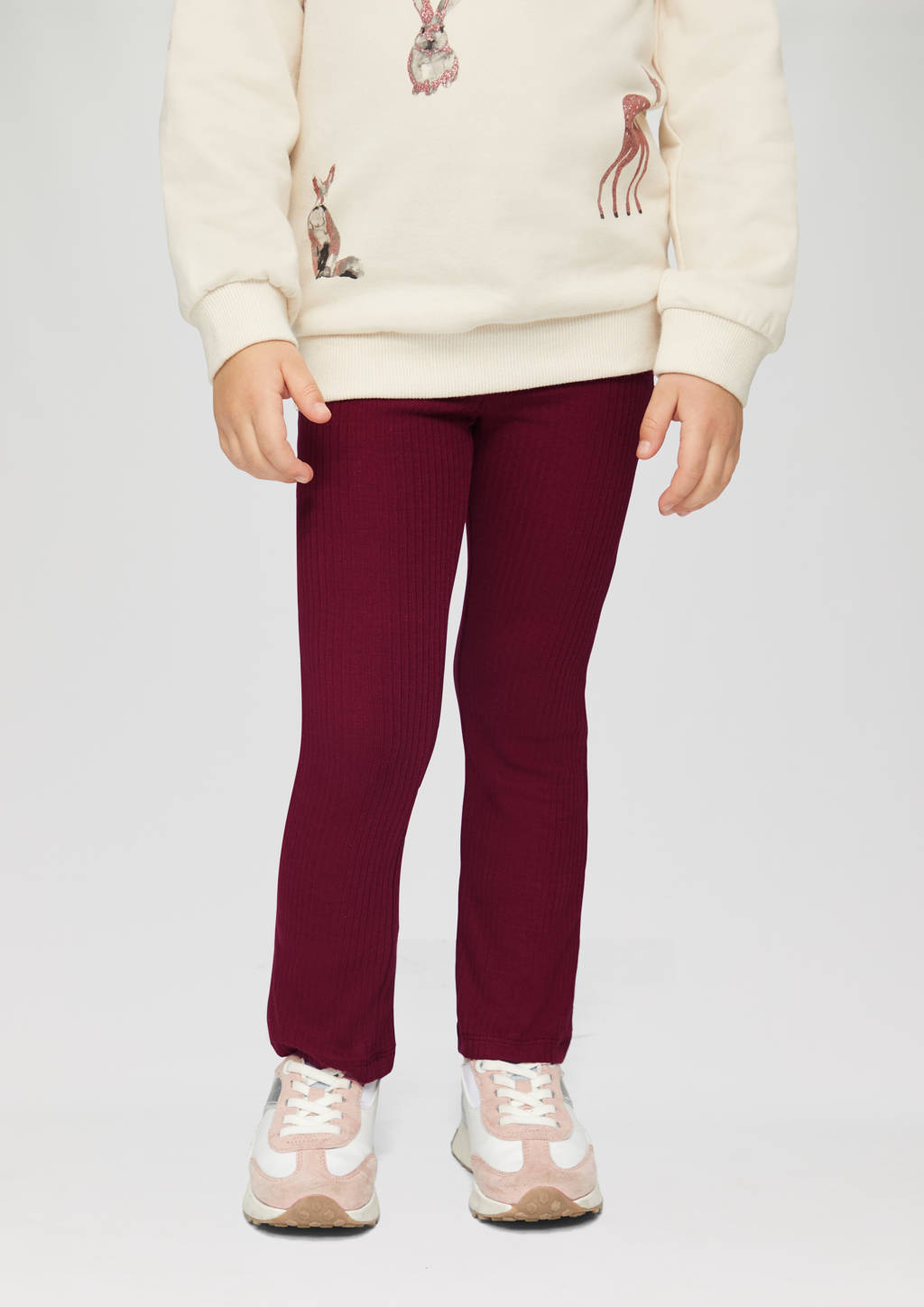 s.Oliver flared legging donkerrood