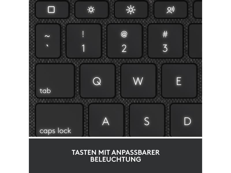 Logitech Tablet Tastatur Cover Combo Touch iPad (10. Gen./A Keyboard Case – Abnehmbare Tastatur mit Hintergrundbeleuchtung – Trackpad, Smart Connector