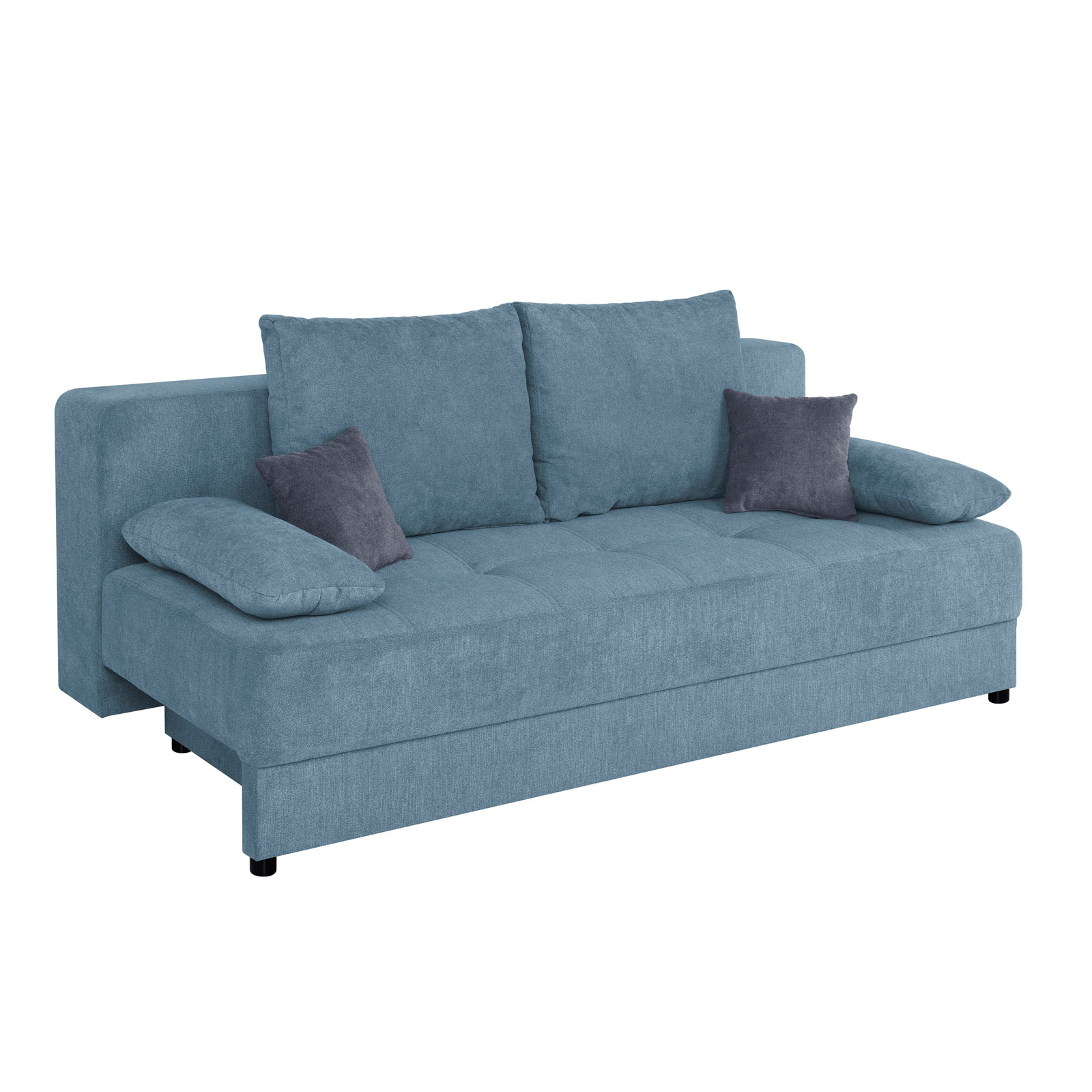 Schlafsofa - denim - Boxspring - mit Staukasten