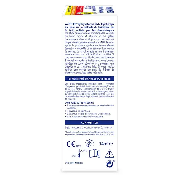 Tratamento de crioterapia para verrugas Wartner da Cryopharma