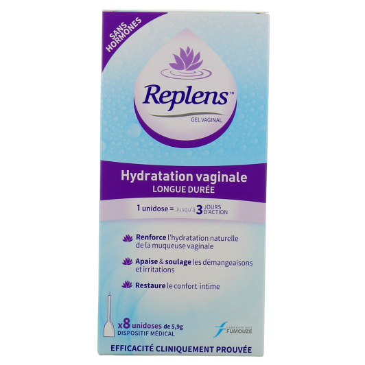Gel vaginal Replens - Boîte de 8 applicateurs