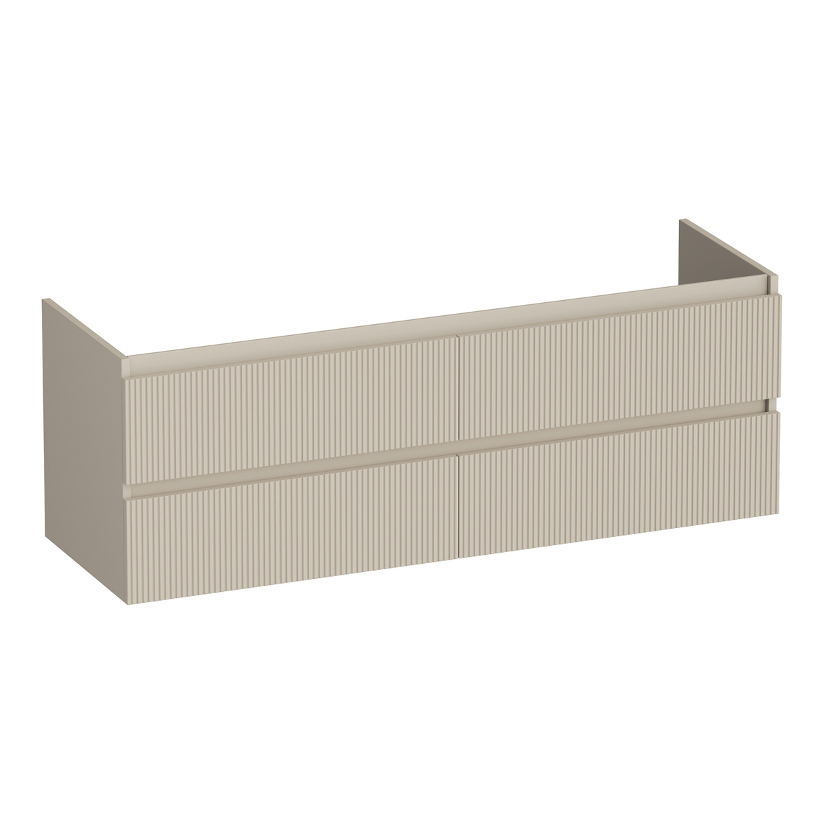 Brauer Joy Wavy onderkast ribbelfront 140cm met 4 softclose lades beige mat