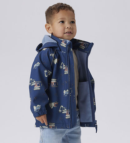 Name It Softshelljacke m. Fleece - NmmAlfa08 - Sargasso Sea/Work