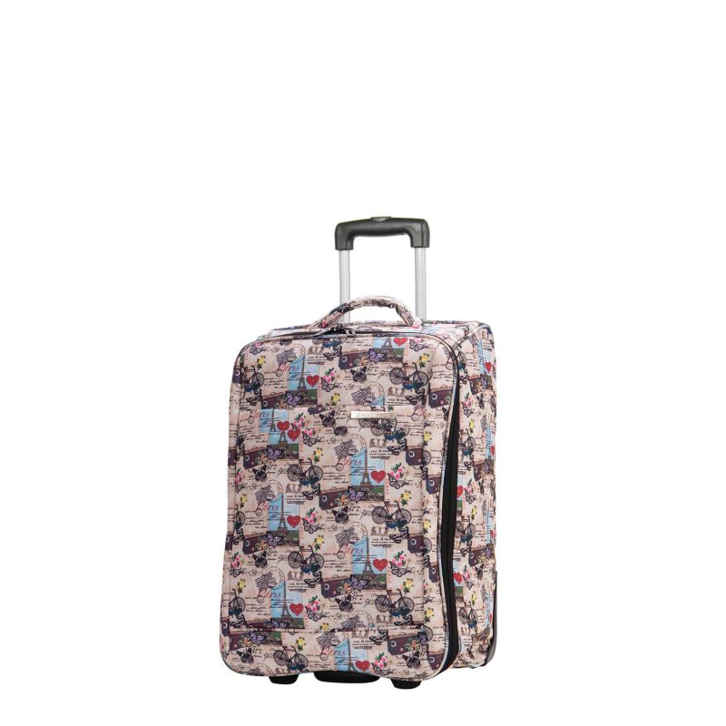 Valise cabine souple 62702C 54 cm Beige vintage