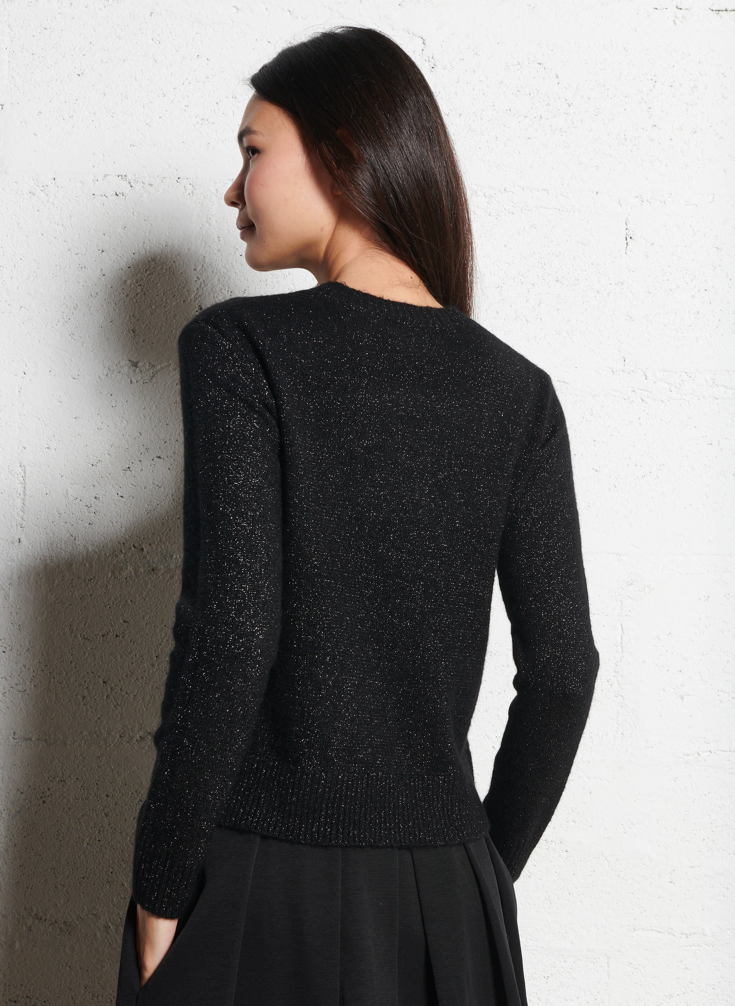 ALEA - Pull droit métallisé | Noir