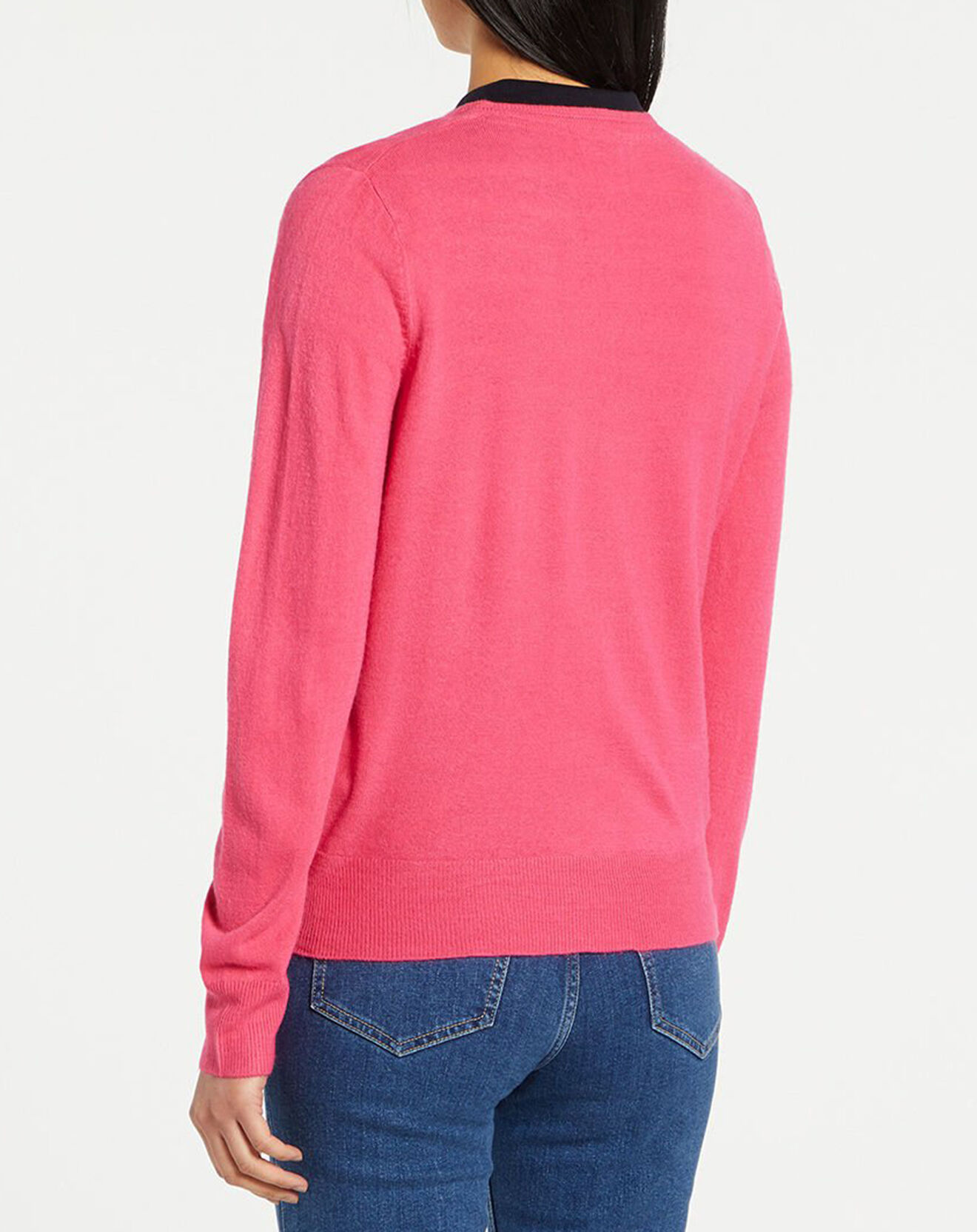 Galeries Lafayette Cardigan en Maille fine Fanny rose