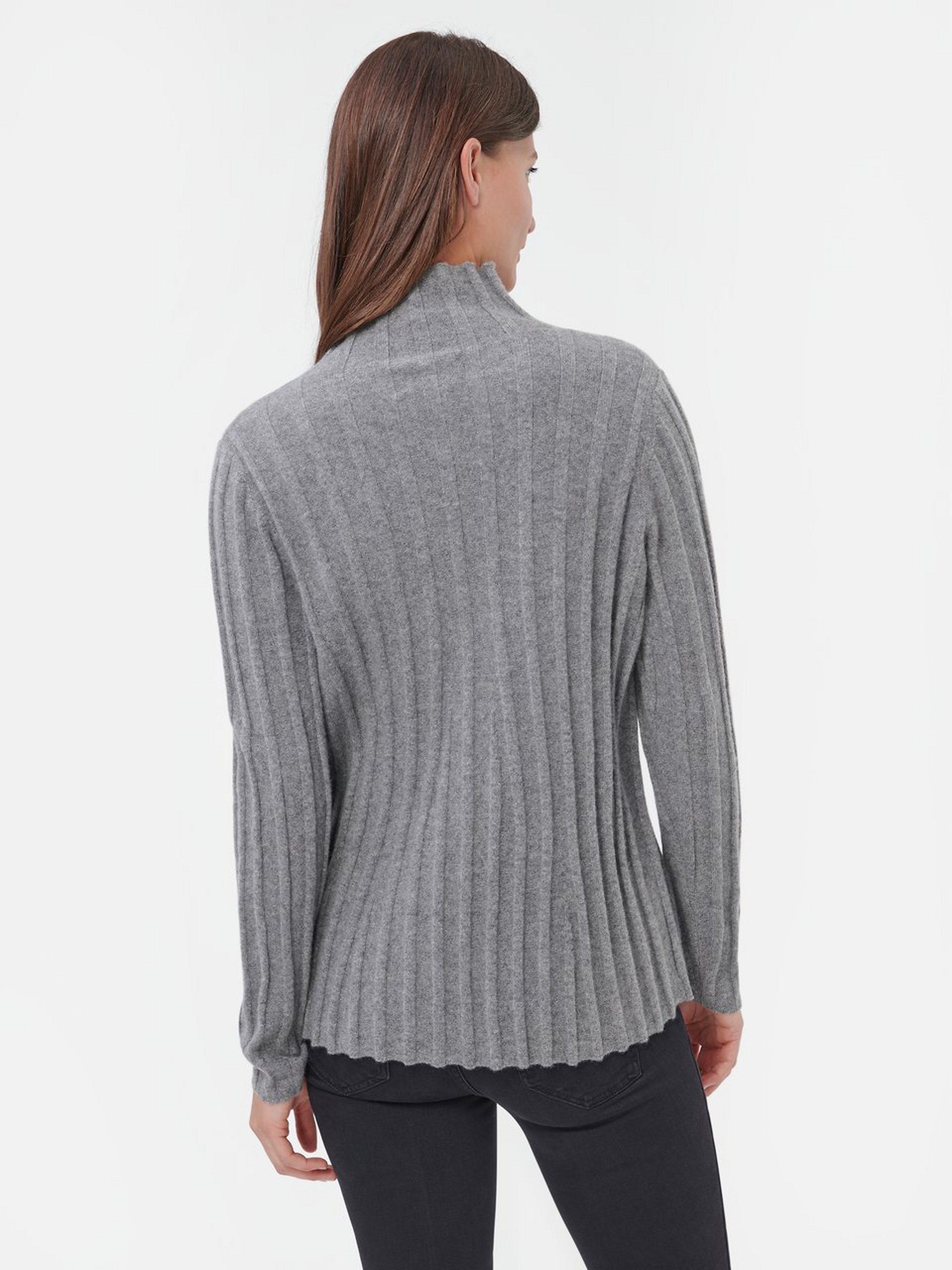 Kaschmir-Pullover mit Stehkragen