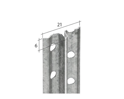CATNIC snelpleisterprofiel, gegalvaniseerd staal, voor pleisterdikte 6 mm, 2500 x 21 mm