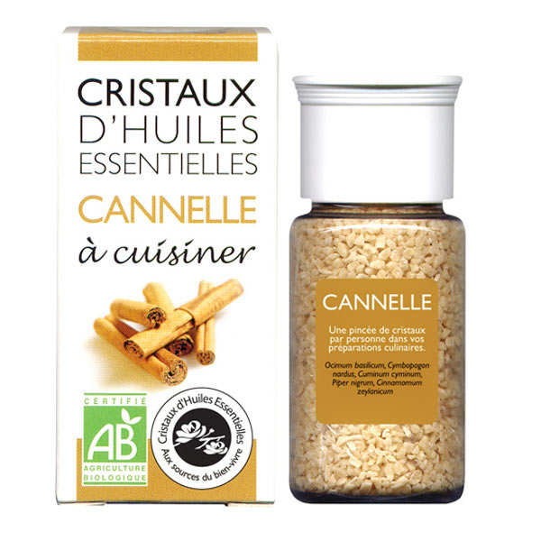 Cannelle - Cristaux d'huiles essentielles à cuisiner - Bio