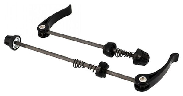 BLOCAGE RAPIDE ROUE OPTIMIZ TIGE ACIER LEVIER ALU - NOIR (AVANT ARRIERE)