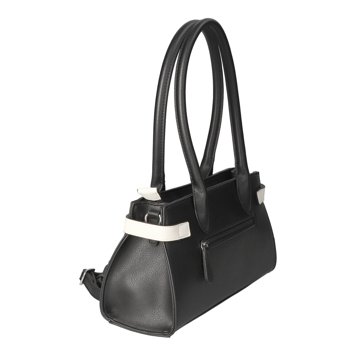 Kaerlek Schultertasche - schwarz/weiß