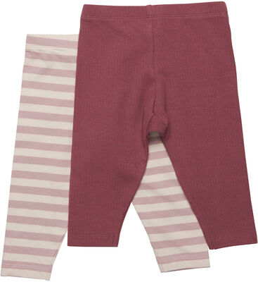 Minymo Leggings 2-pack, Violet Ice