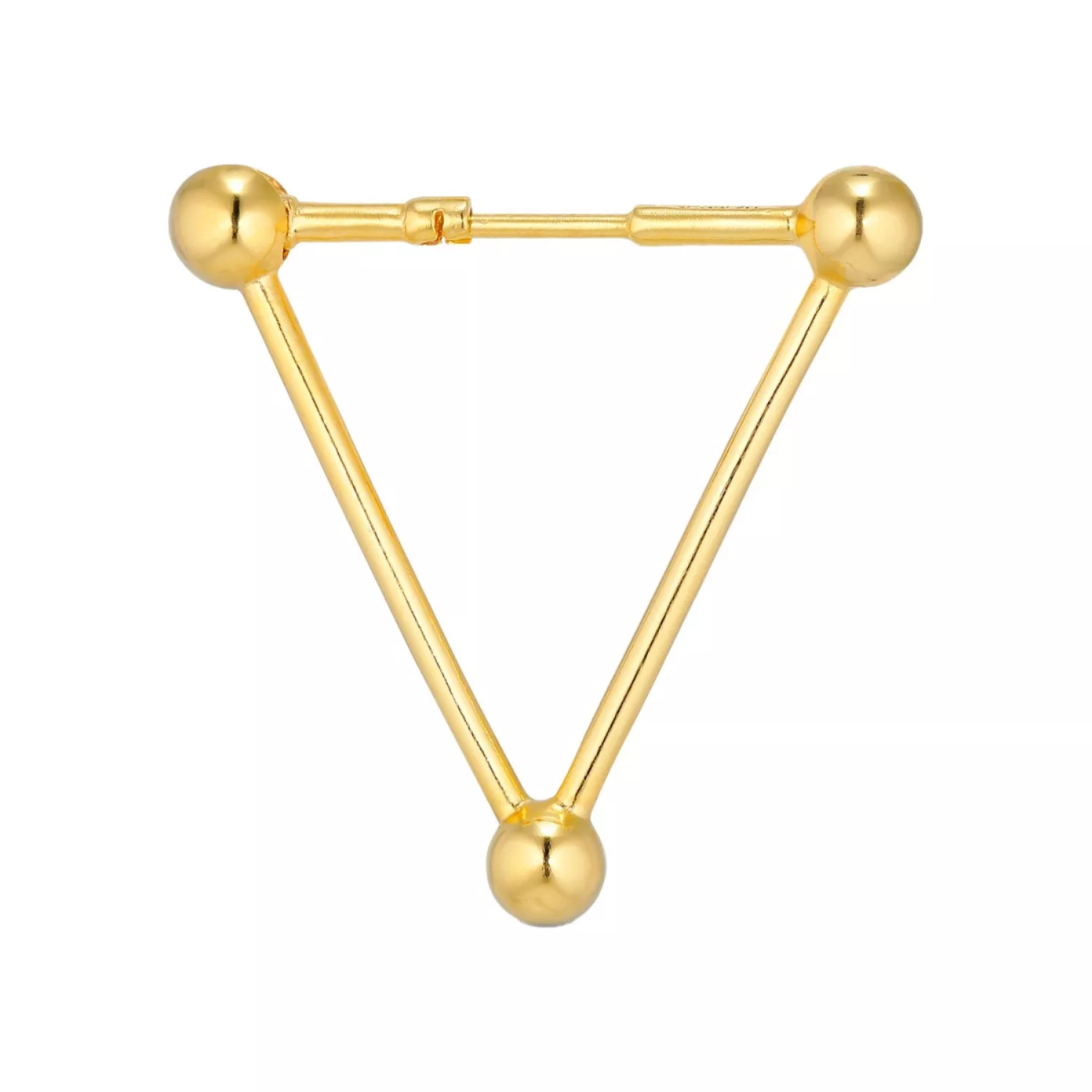 Jane Kønig Bahamas Ørering Single 18 kt. Forgyldt Sølv BE-HS22-G