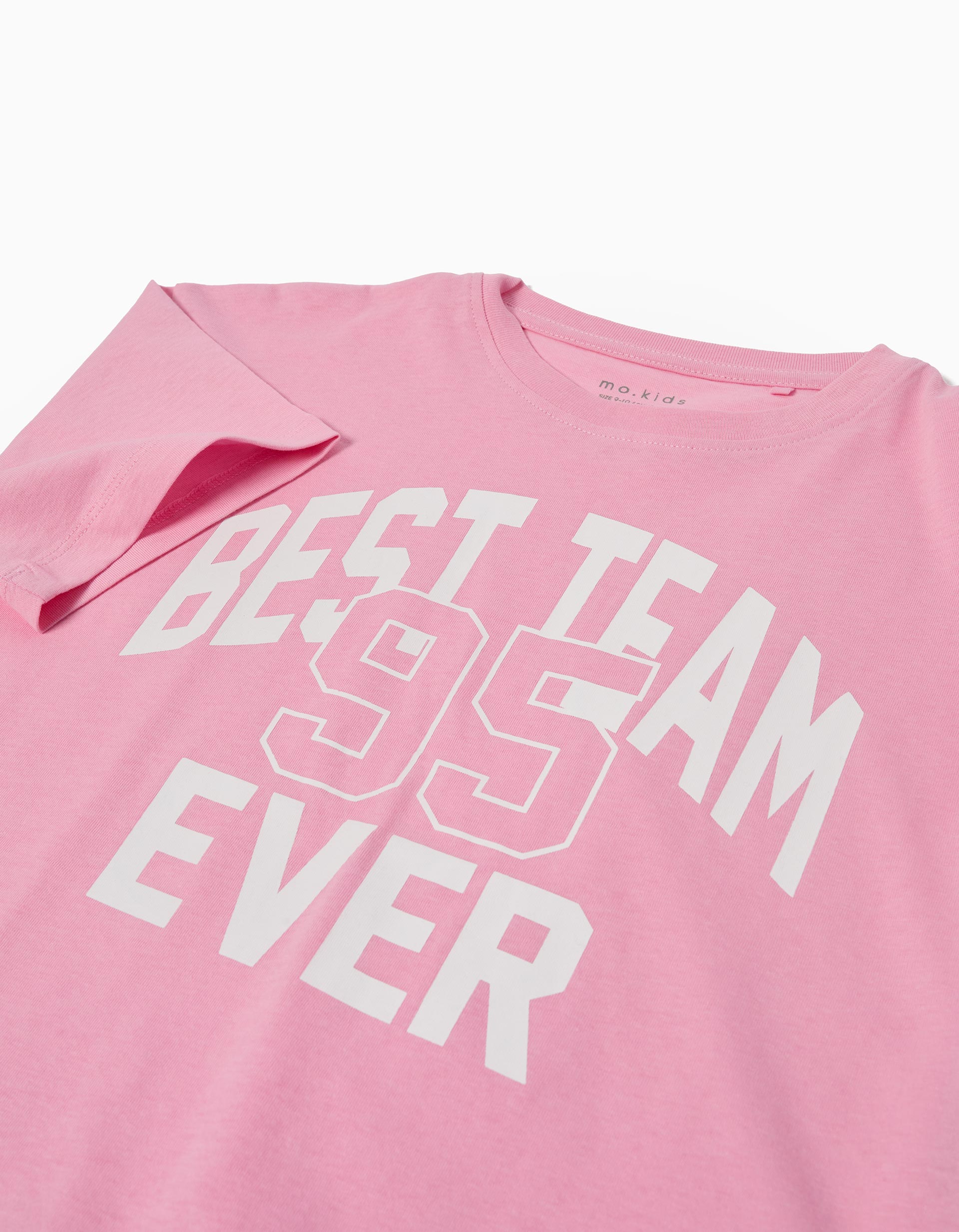 T-shirt Print, Menina, Rosa