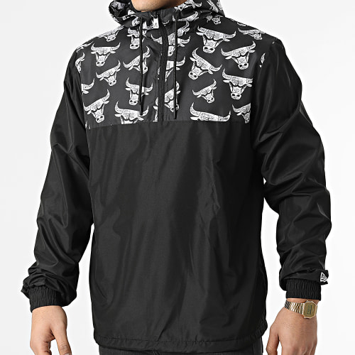 Coupe-vent Capuche Distressed Logo Chicago Bulls 12893167 Noir