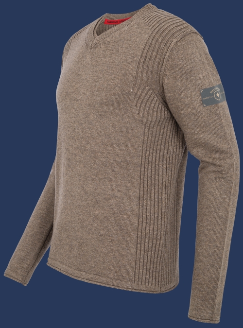 Herren Pullover 016 KoNitJa, Camel