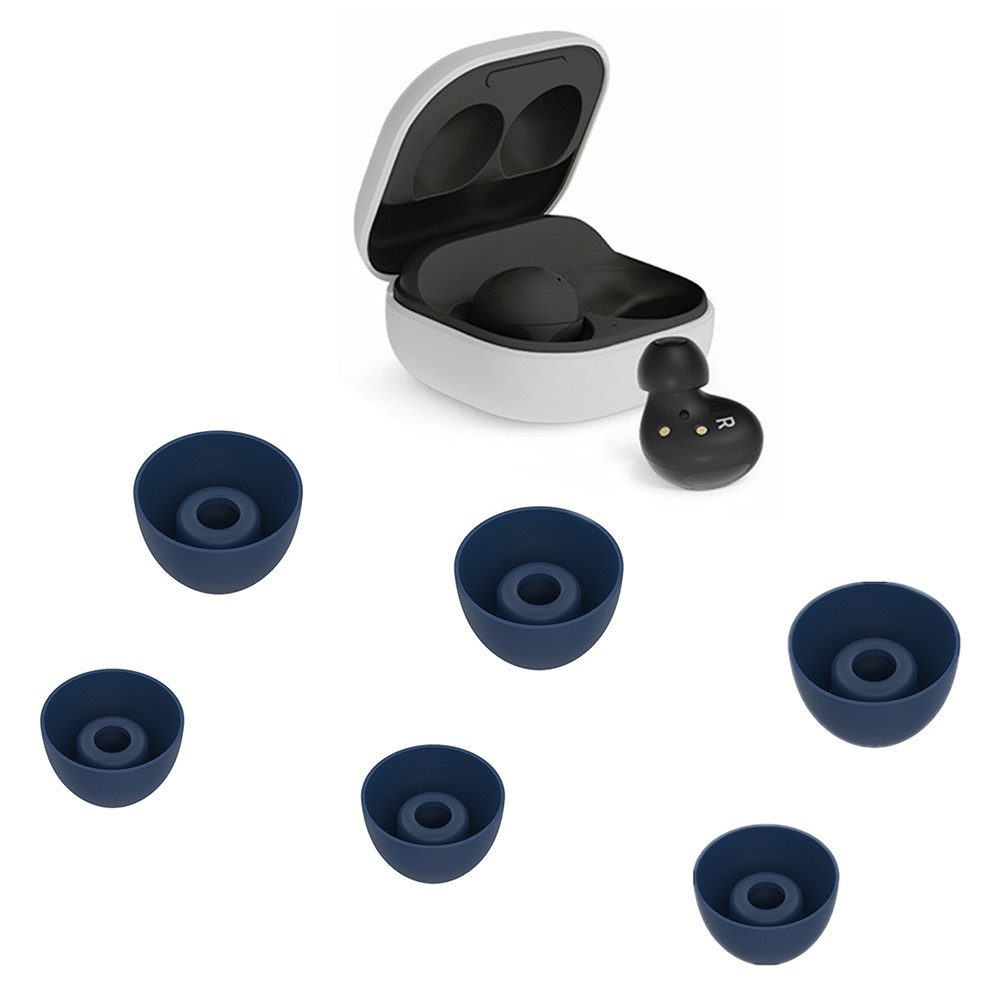 (6-tlg. Set) Samsung Galaxy Buds2 Silikon Ohrpolster Rutschfeste Ersatz Eartips - Dunkelblau