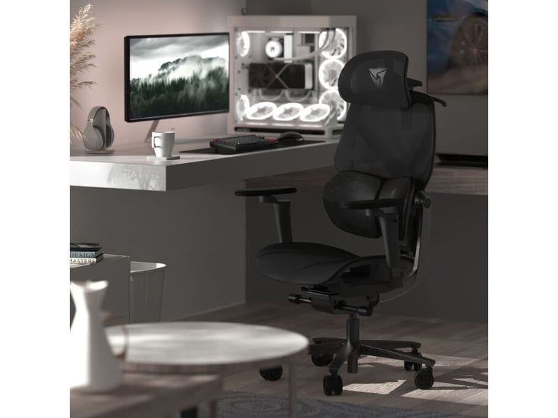 ThunderX3 Bürostuhl FLEX Pro Schwarz Ergonomischer Bürostuhl