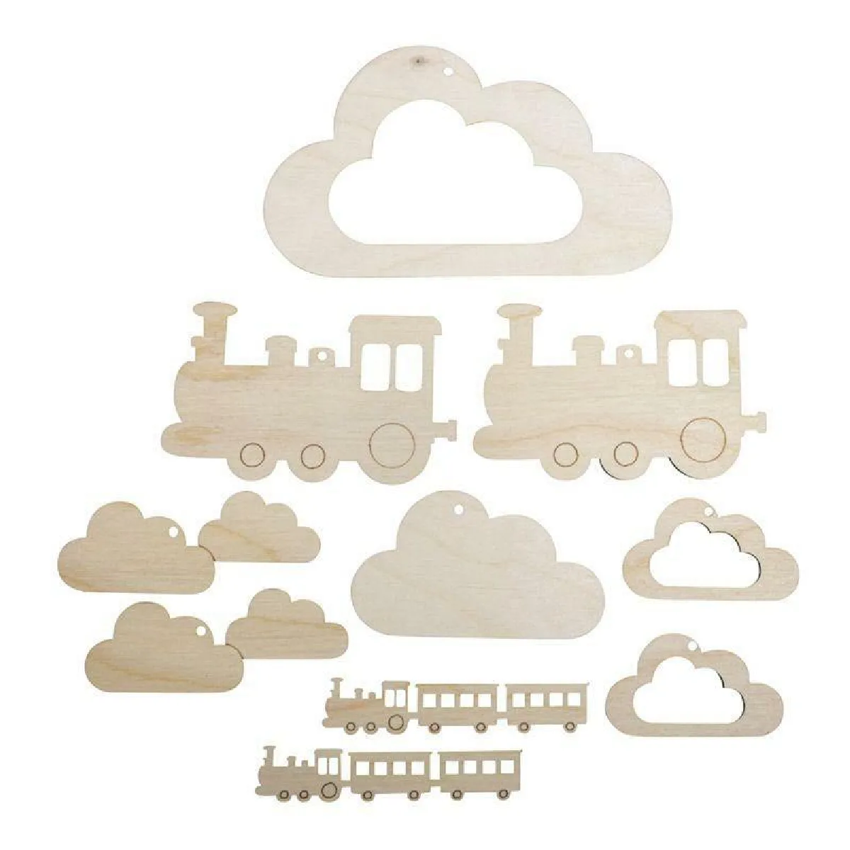 Rayher Pendentifs en Bois - Petit Train