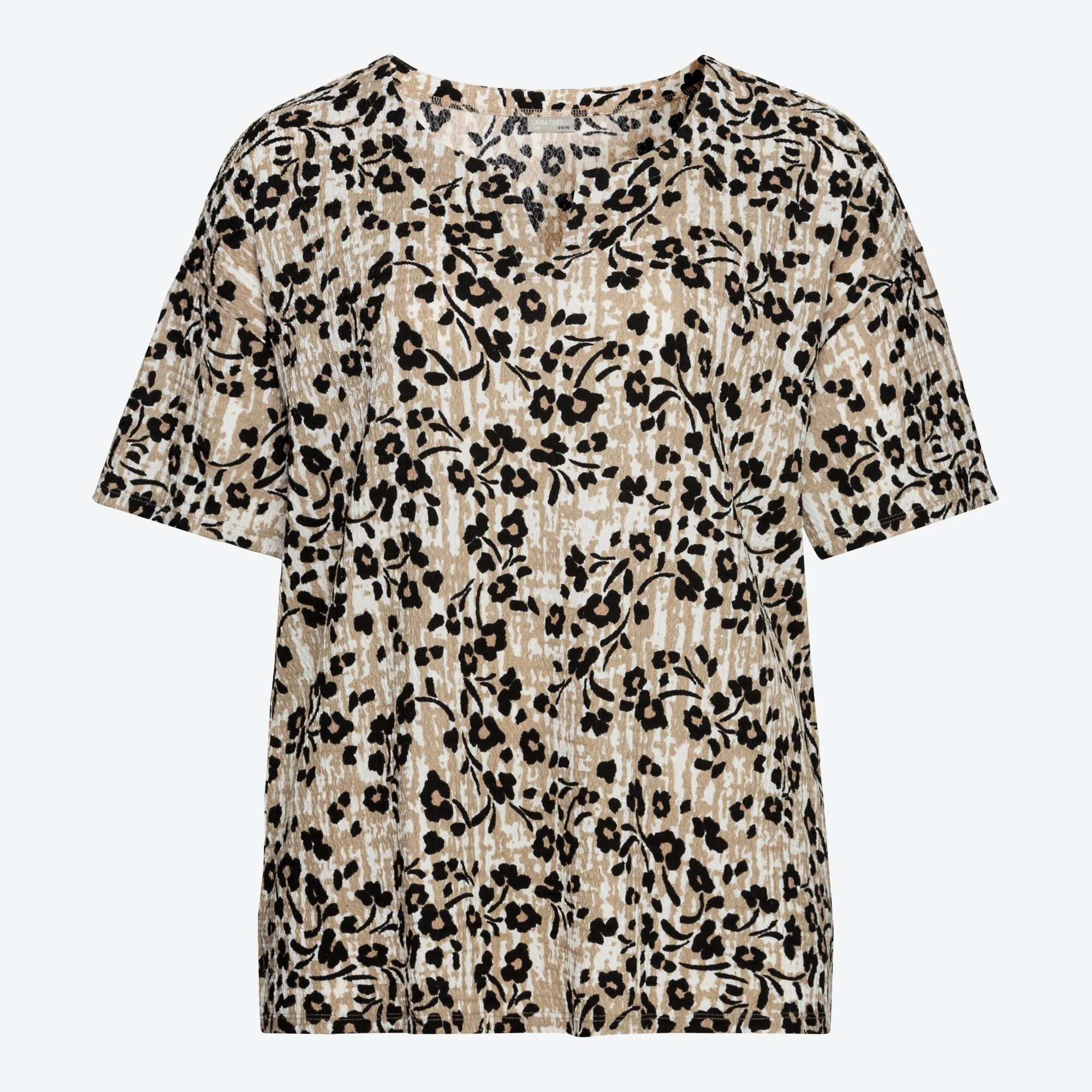 Damen-T-Shirt mit Blumenmuster, große Größen