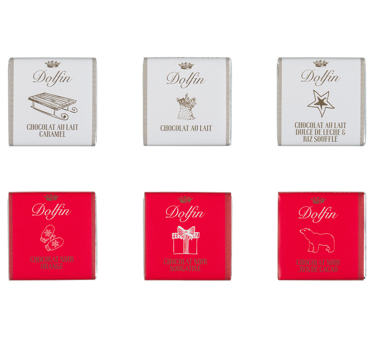 Boîte assortiment Winter DOLFIN - Napolitain 6 saveurs 250g