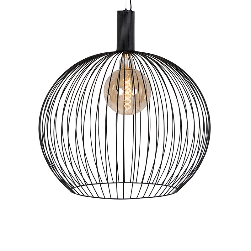 Design hanglamp rond zwart 70 cm - Dos