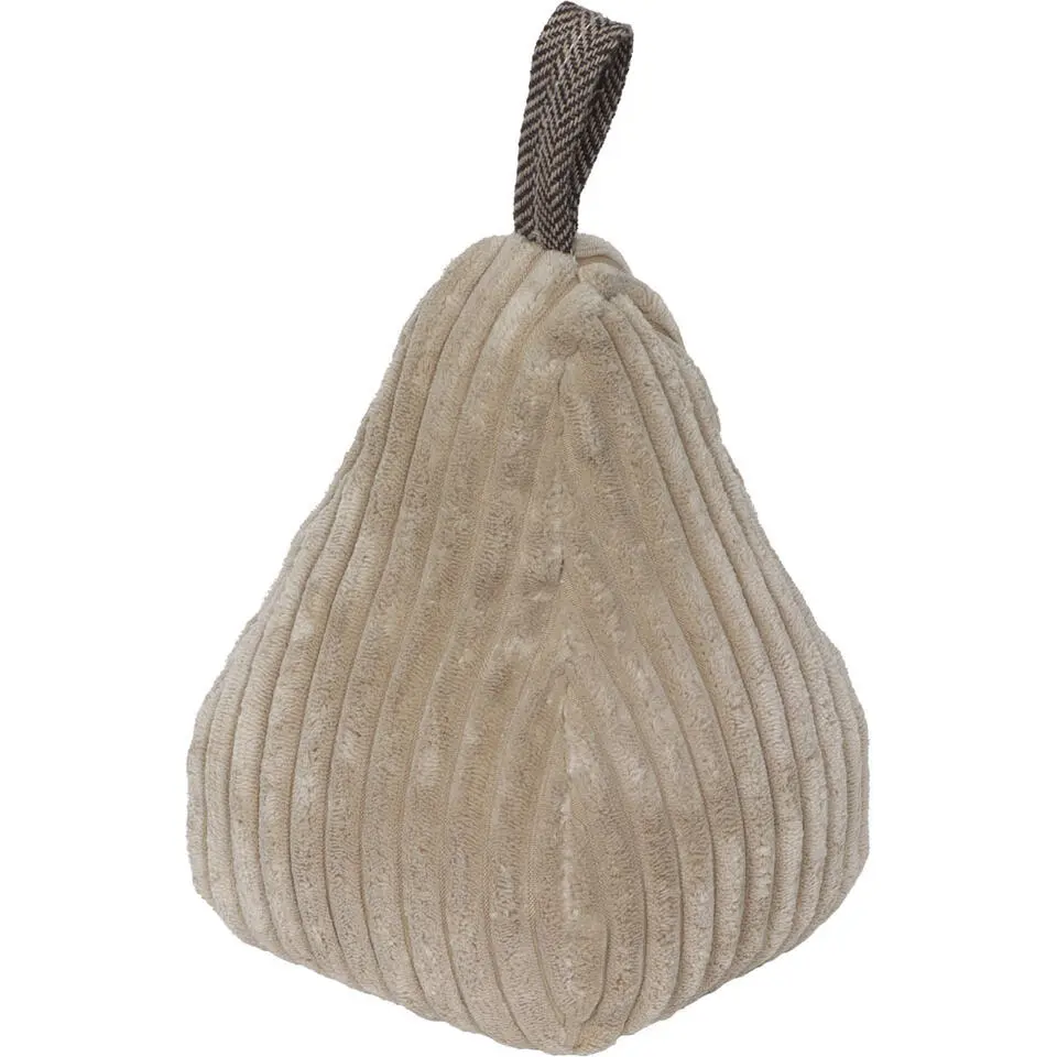 Luance Deurstopper - 1,8 kg - beige stof - piramide - 14 x H21 cm
