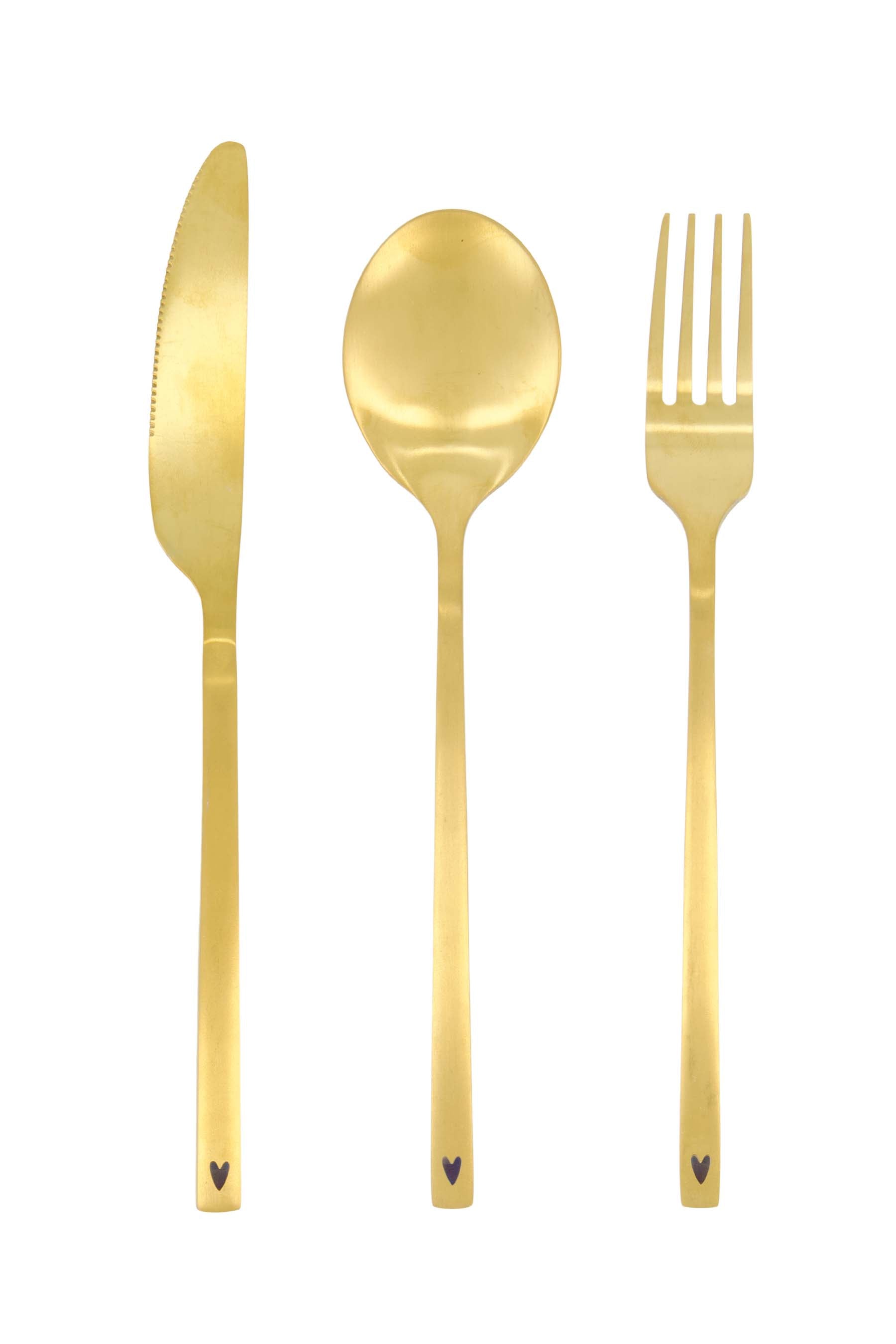 bestekset 3-delig goud