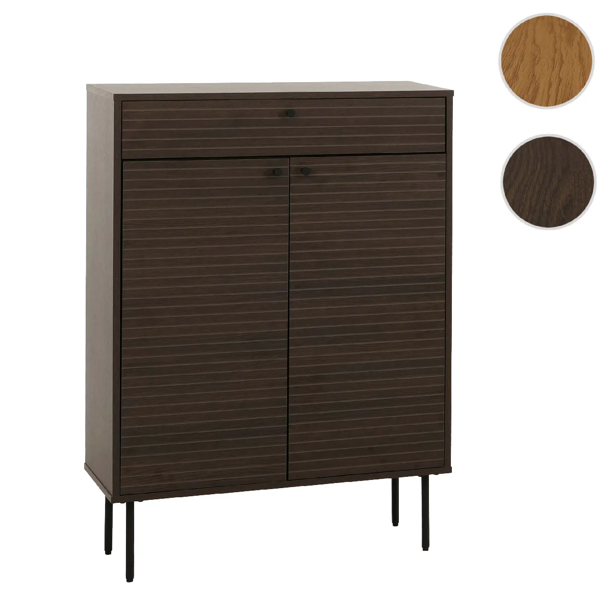 MENDLER Armoire à chaussures HWC-N78 brun foncé