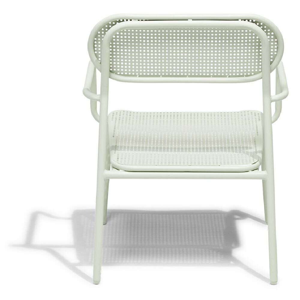 Chaise basse de jardin Faro empilable métal vert 56x56xH75cm