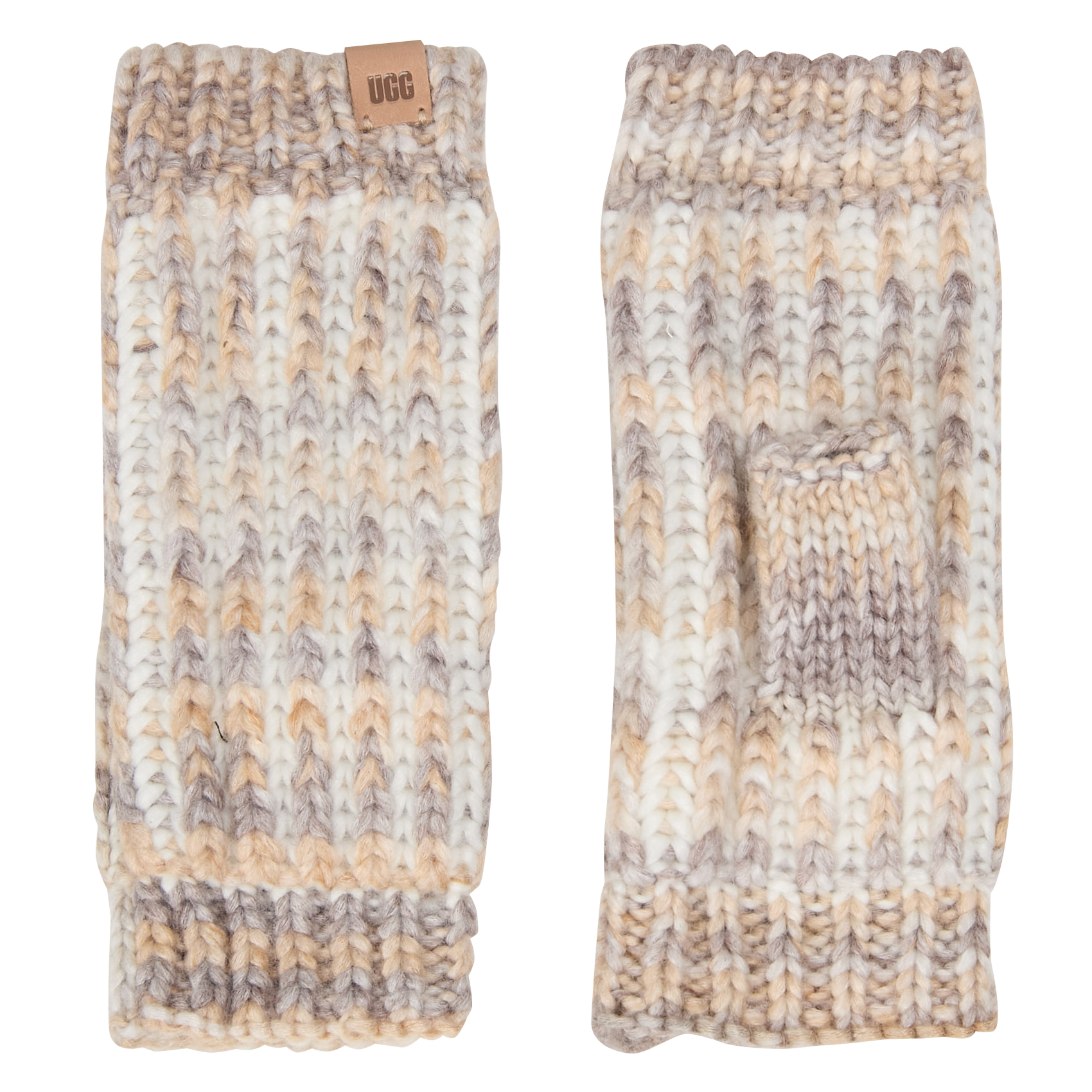 CHUNKY SPACE DYE - Mitaines en maille | Beige